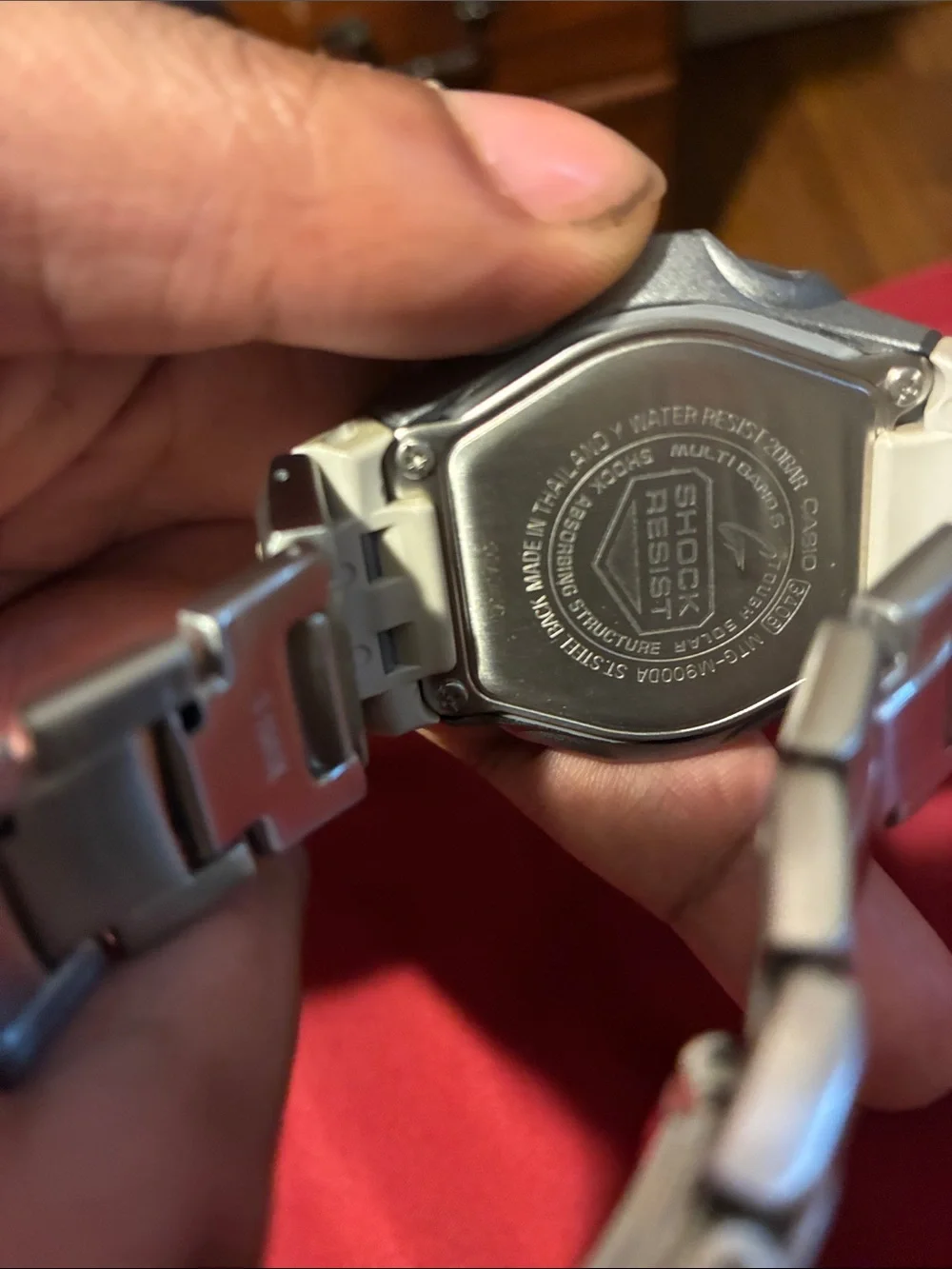 Casio G-Shock MTG Silver Digital Watch with Black Dial Accents